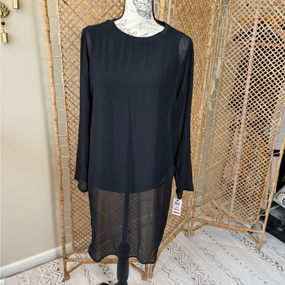 Alfani Sheer Black Tunic - Picture 2 of 14
